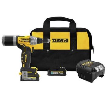 车身维修| Dewalt DCF414GE2 20V MAX XR无刷锂离子1/4英寸. 无绳铆钉工具箱(2节POWERSTACK电池.7 Ah)