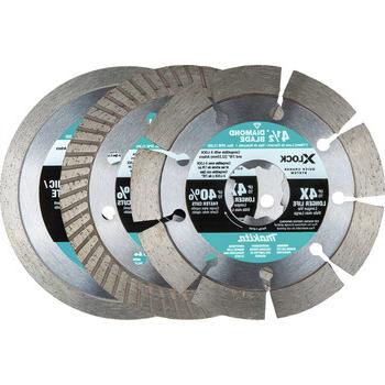 砂轮| Makita E-12647 3件式X-LOCK 4-1/2 in. 金刚石刀片品种包砌体切割